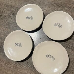 Rae Dunn Bicycle Dessert Plates